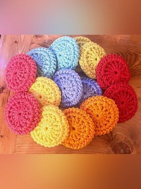 Set of 3 Handmade Crochet Nylon Dish Pot Scrubbies